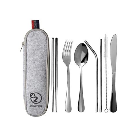 Custom Printed Promotional Stainless Steel Travel Cutlery Set - Custom Gear