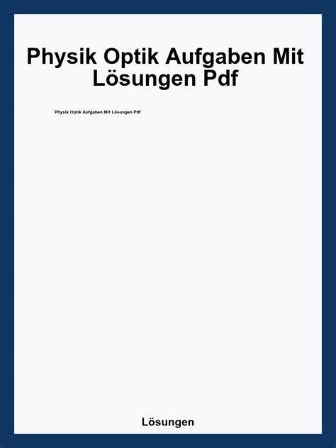 Physik Iii Kompetenzorientierte Aufgaben Optik Me