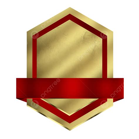 Metal Texture Clipart Vector Modern Badge In Gold And Red Tones With