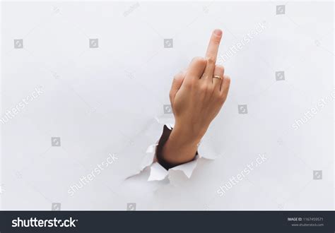 Middle Finger Offensive Gesture Fuck You Stock Photo Shutterstock
