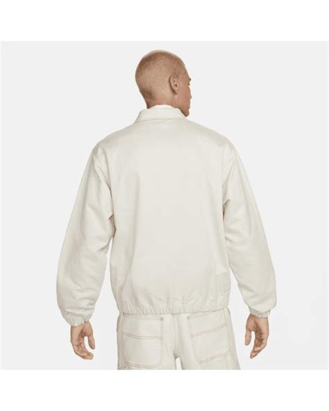 Nike Life Woven Harrington Jacket In White For Men Lyst