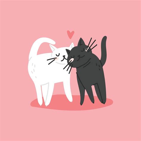 Cute Cat Couple Illustration 11897798 Vector Art at Vecteezy