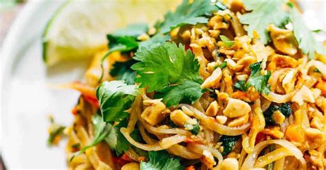 Rainbow Vegetarian Pad Thai With Peanuts And Basil Recipe Samsung Food App