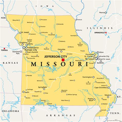 map of missouri and neighboring states 5