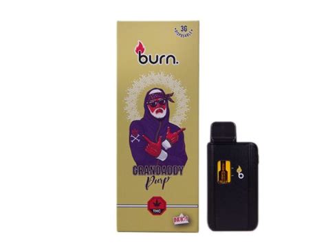 Burn Disposable Vapes Grandaddy Purple 3ML Canna Sweets Mail Order