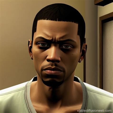 cj from gta sa standing with his full body visible Prompts | Stable