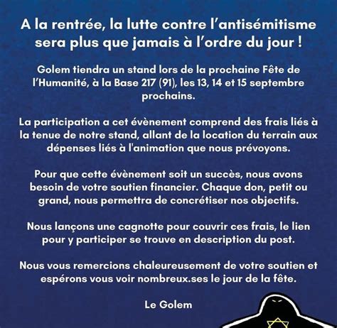 Golem Et Jjr La F Te De Lhuma Info Libertaire