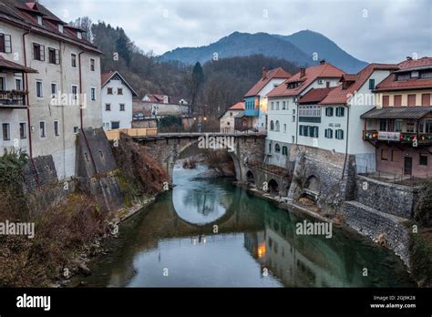 Slovenia Skofja Loka In Morning Light Stock Photo Alamy