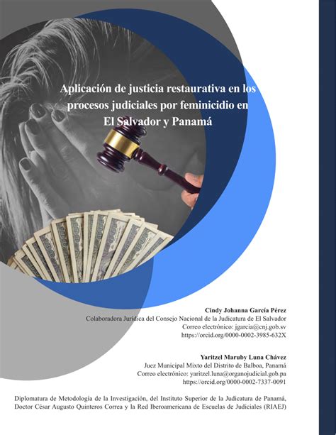 Pdf Aplicaci N De Justicia Restaurativa En Los Procesos Judiciales