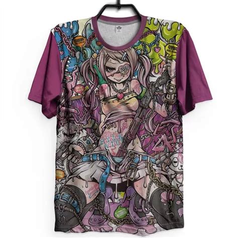 Camiseta Loli Sexy Doodle Hot Anime Geek Mang Otaku Camisa Parcelamento Sem Juros