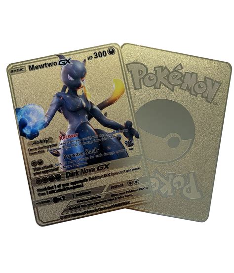 Mewtwo Gx Dark Nova Pok Mon Gold Card Collector S Rare Shiny Gold