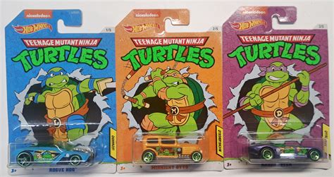 Hot Wheels TMNT Leonardo Rogue Hog 1 5 Michelangelo 2 5 Donatello 3 5 Set Of 3