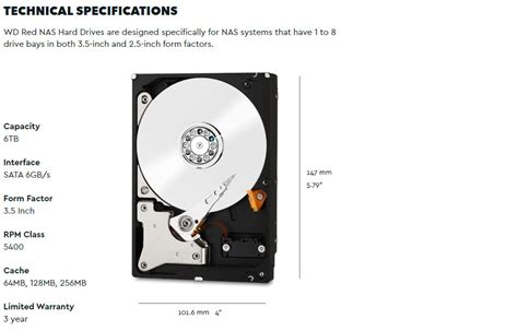 Buy Western Digital WD Red 6TB WD60EFAX 3.5in NAS Hard Drive [WD60EFAX ...
