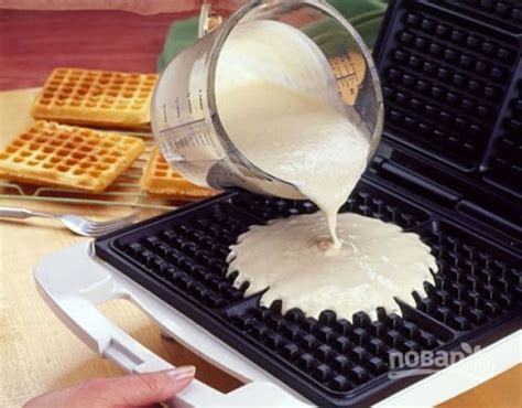 Тесто на вафли в вафельнице - пошаговый рецепт с фото на Повар.ру
