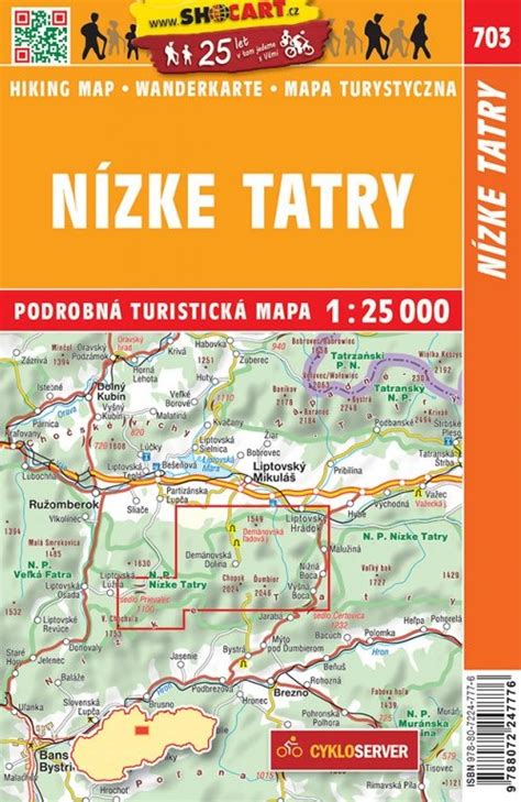 Turistika 703 Nízke Tatry 125tis Podrobná Turistická Mapa Shocart