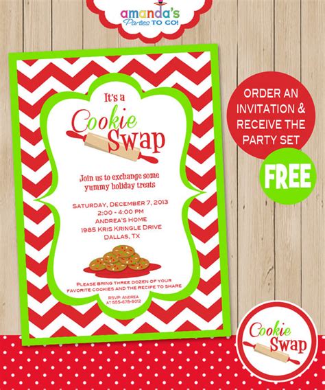 5 Best Images of Free Printable Cookie Swap Invitations - Cookie Exchange Invitations Template ...