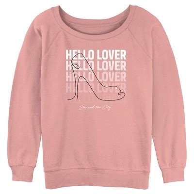 Junior S Women Sex And The City Hello Lover Shoe Sweatshirt Desert Pink Small Target