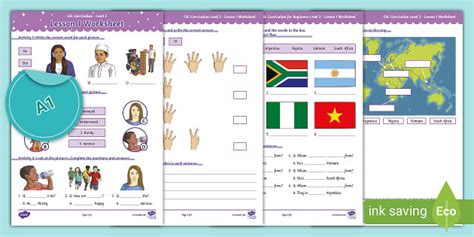 ESL Curriculum Level 2 Lesson 1 Worksheet Teacher Made