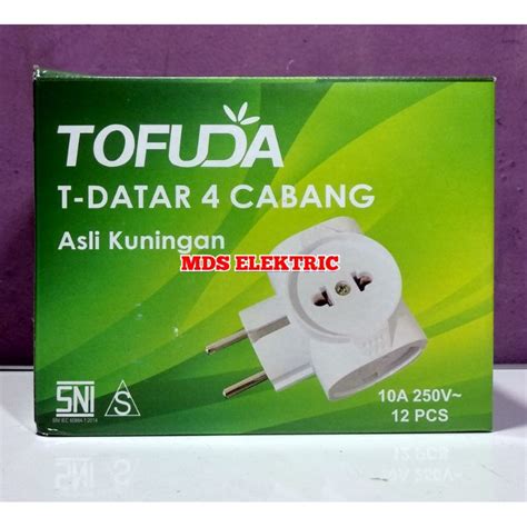 Jual Steker T Arde Datar Colokan Multi 4 Cabang Tofuda T 106 DT Asli