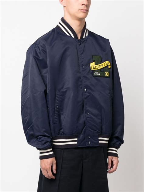 Lacoste embroidered-logo Bomber Jacket - Farfetch