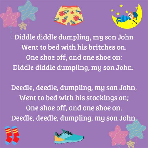 Diddle, Diddle Dumpling Printable Lyrics, Origins, and Video