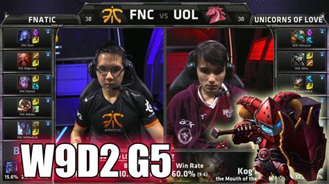 Fnatic Vs Unicorns Of Love S5 EU LCS Summer 2015 Week 9 Day 2 FNC