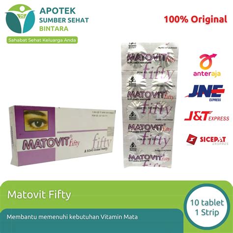 Jual Matovit Fifty Vitamin Mata Strip Tablet Shopee Indonesia