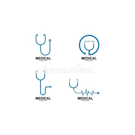 ícone Do Vetor Do Logotipo Estetoscópio Para Ilustração Médica