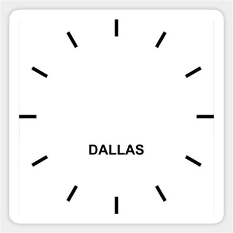 DALLAS Time Zone Wall clock - International Timetable - Sticker | TeePublic