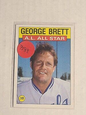 1986 Topps All Star 714 George Brett Kansas City Royals Card EBay