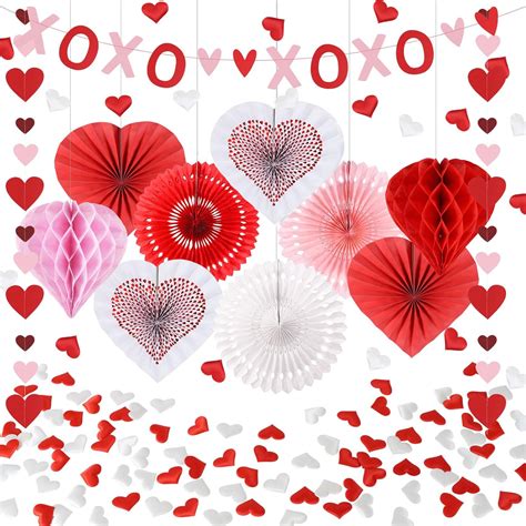 Zilue Valentines Day Decorations Heart Garland Xoxo Banner