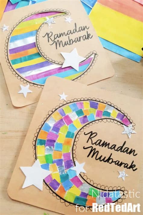 Colourful DIY Ramadan Cards for Kids - Red Ted Art - Kids Crafts