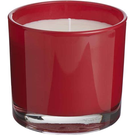 Wilko Scented Red Glass Candle Red Fruits Wilko