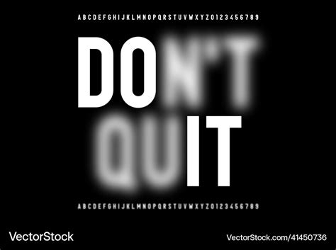 Don T Quit Do It Motivational Poster Font Design Vector Image