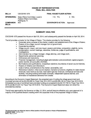 Fillable Online Flsenate Final Bill Analysis Flsenate Fax Email Print