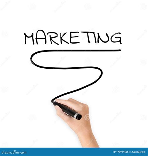 Handwritten Marketing Text with Black Fiber Stock Illustration