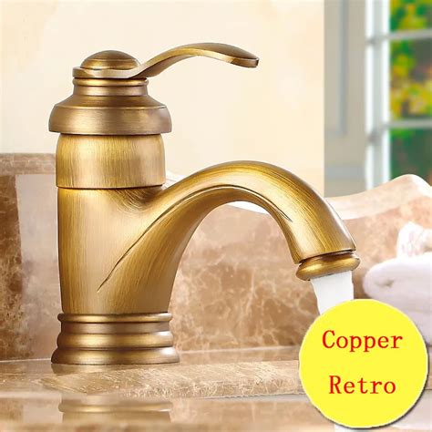 Retro Teapot Style Toilet Basin Faucet Vintage Copper Bathroom Basin