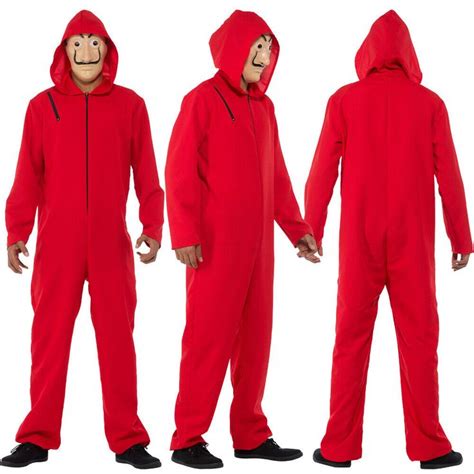 Adult Money Heist Thief Costume La Casa De Papel Halloween Jumpsuit