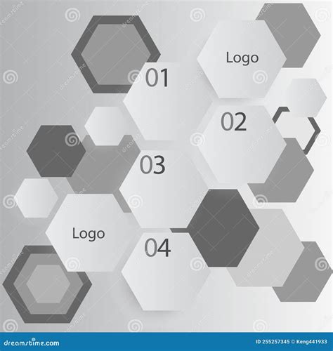 Geometric Hexagon Infographic Vector Information Concept Diagram Stock