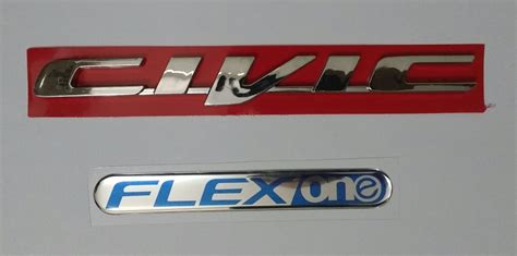 Kit Emblema Mala Honda Civic Cromado Flexone P S