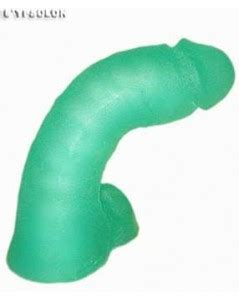 Pênis Ou Dildo Fal Vertebrado Verde De 12Cm Em Cyberskin Sex Shop Sextoy