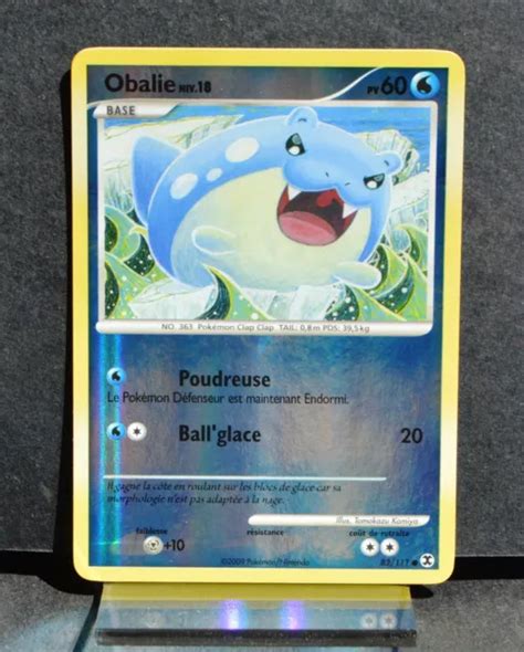 CARTE POKÉMON 82 111 Obalie REVERSE 60 PV Platine Rivaux Émergeants