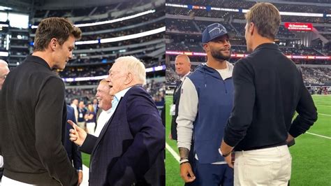 In Photos Tom Brady Links Up With Dak Prescott Jerry Jones Ahead Of