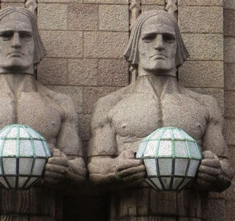 Sculpture Outside The Central Train Station In Helsinki Finland