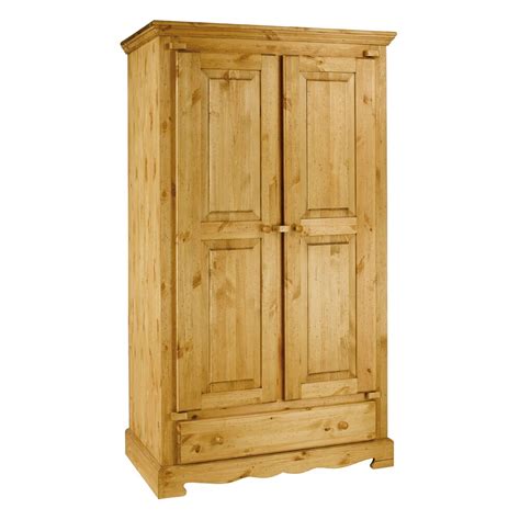 Armoire Rustique En Pin Massif 2 Portes 1 Tiroir FARM Maison Et