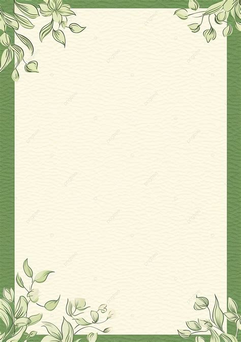 Green Cream Simple Page Border Background Wallpaper Image For Free ...