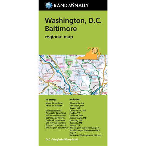 Folded Map: Washington, D.C. Baltimore Regional Map