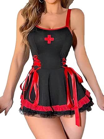 Sexy Nurse Babydoll Dress Outfit Women Lingeries Roleplay Lingerie Set