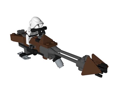 Lego Star Wars Speeder Bike 3D Model TurboSquid 1238780