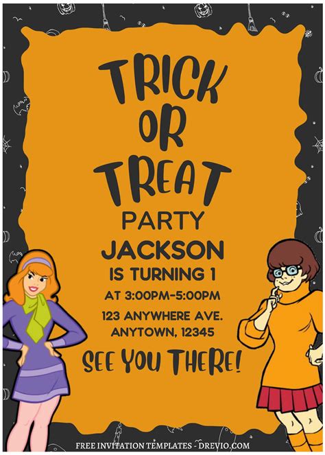 Free Editable Pdf Scooby Dooby Doo Birthday Invitation Templates B